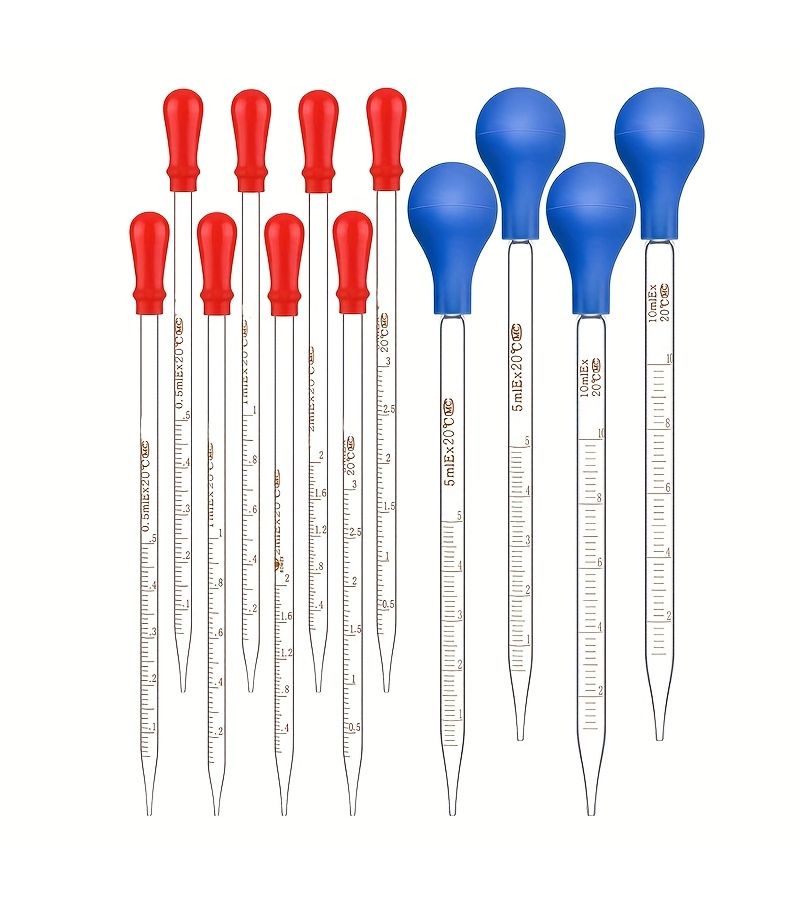 Glass Pipettes Graduated Droppers 1 Set For Medical Liquid Transfers - Image 5