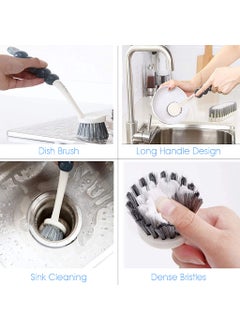 HASTHIP HASTHIP® Set of 4 Bathroom Cleaning Brush, Toilet Cleaning Brush, Toilet Brush Shoe Scrub Brushes Set for Floor Tiles Kitchen Bathroom Cleaning Brush(Hanging Design)  - Image 4