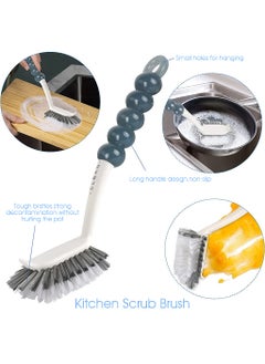 HASTHIP HASTHIP® Set of 4 Bathroom Cleaning Brush, Toilet Cleaning Brush, Toilet Brush Shoe Scrub Brushes Set for Floor Tiles Kitchen Bathroom Cleaning Brush(Hanging Design)  - Image 3