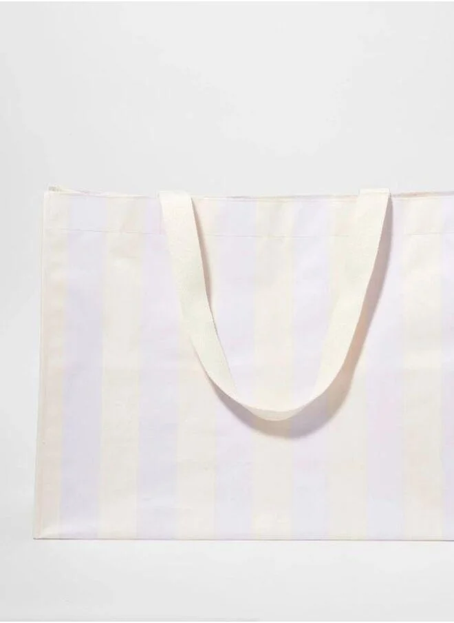SUNNY LIFE Carryall Beach Bag Rio Sun Pastel Lilac Stripe