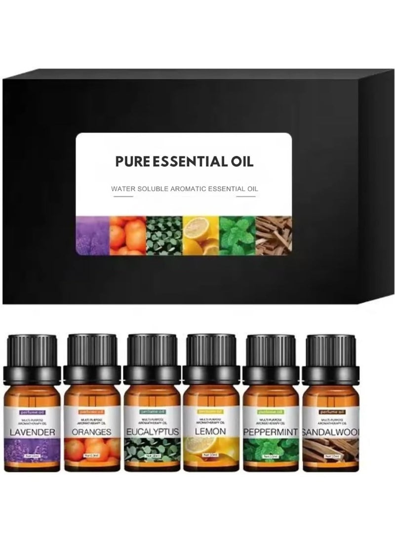 Generic Water Soluble Aromatherapy Essential Oil Set 6pcs x 10ml – Pure Natural Fragrance Oils for Diffuser, Soap Making, Candle Making – Boxed Scented Oil Kit for Relaxation and DIY Crafts  - Image 1