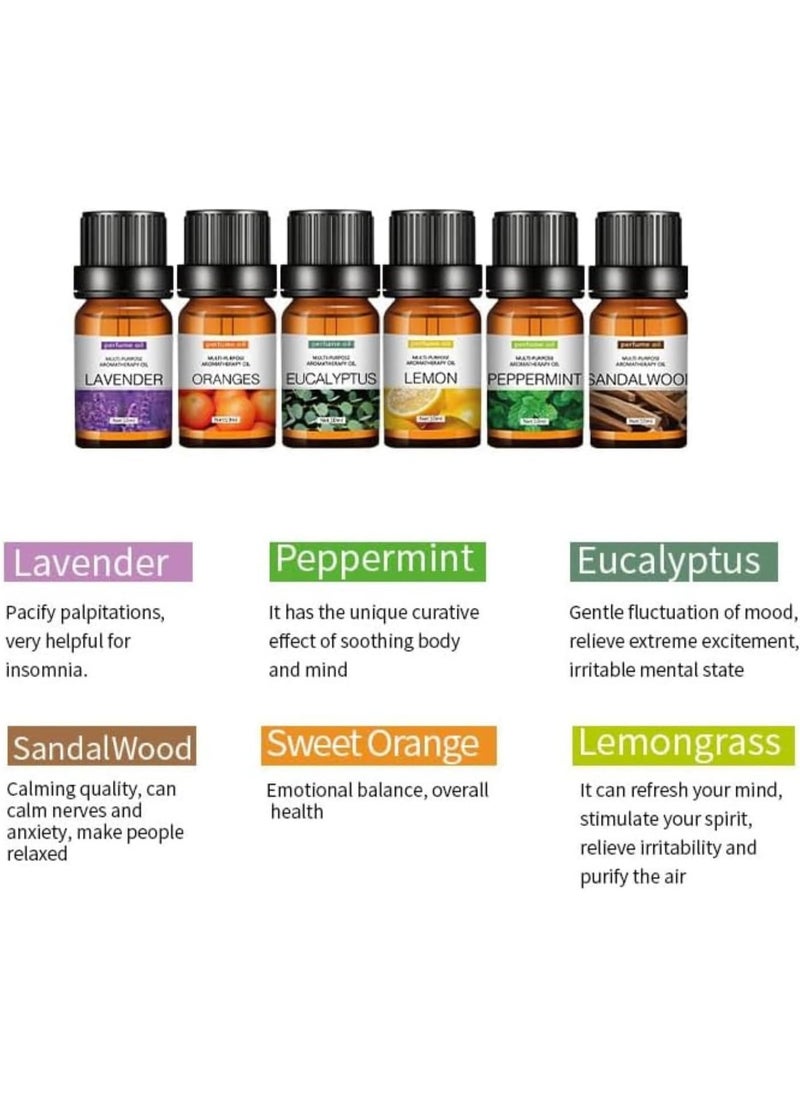 Generic Water Soluble Aromatherapy Essential Oil Set 6pcs x 10ml – Pure Natural Fragrance Oils for Diffuser, Soap Making, Candle Making – Boxed Scented Oil Kit for Relaxation and DIY Crafts  - Image 2