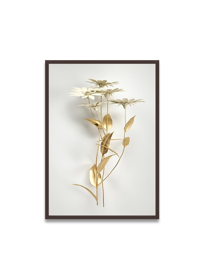 ماركتنا لوحة جدارية قماشية فنية لتزيين الحائط بتصميم عصري مع برواز بني مجوف مقاس 120x80سم قطعة واحدة - Image 2