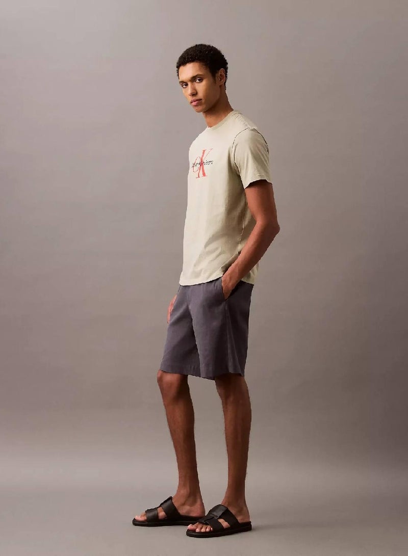 CALVIN KLEIN Linen Lyocell Shorts - Image 4