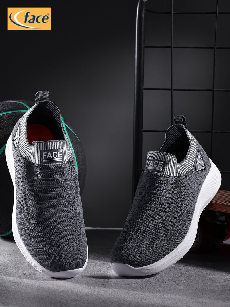 Face حذاء رياضي رمادي داكن للرجال - Image 1