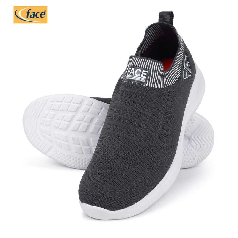 Face حذاء رياضي رمادي داكن للرجال - Image 4