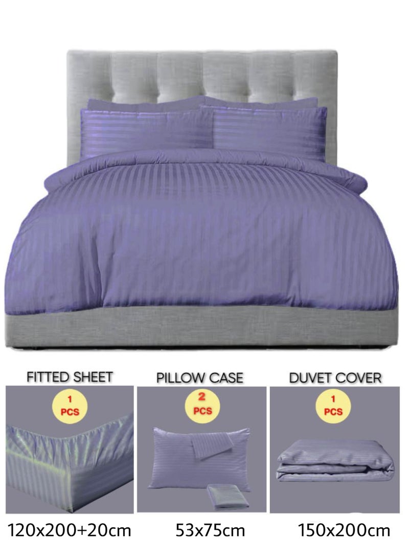 Blueberry طقم غطاء لحاف بحجم فردي مكون من 4 قطع - يتضمن 1 غطاء لحاف (150x200 سم)، 1 ملاءة مشدودة (120x200+20 سم)، 2 غطاء وسادة (53x75 سم) - Image 2
