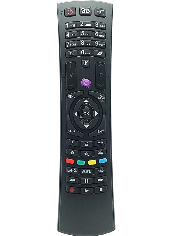 Vestel Seg Regal Hi Level Finlux Watson 3D Smart LED TV Remote Control 3D Long Purple Button for All Models