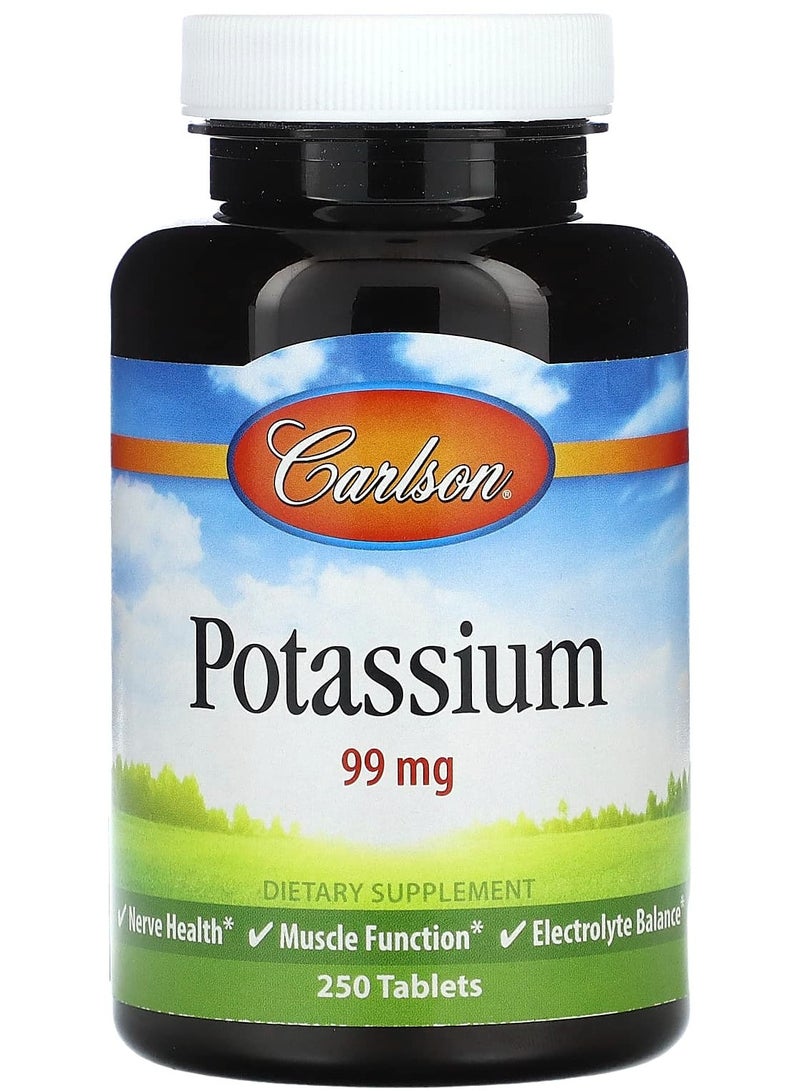 Potassium, 99 mg, 250 Tablets