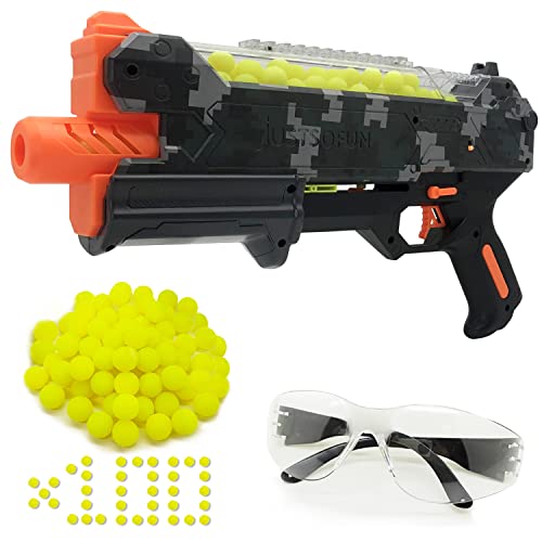 YTSWELE Blaster Gun with Protective Goggles with Spring-Piston and 100 Rounds for Up to 110 FPS Compatible with Nerf Hyper Rounds Darts, Easy Reload, Holds Up to 50 Rounds (Camo) - Image 1