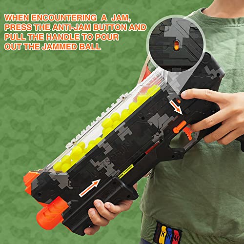 YTSWELE Blaster Gun with Protective Goggles with Spring-Piston and 100 Rounds for Up to 110 FPS Compatible with Nerf Hyper Rounds Darts, Easy Reload, Holds Up to 50 Rounds (Camo) - Image 4