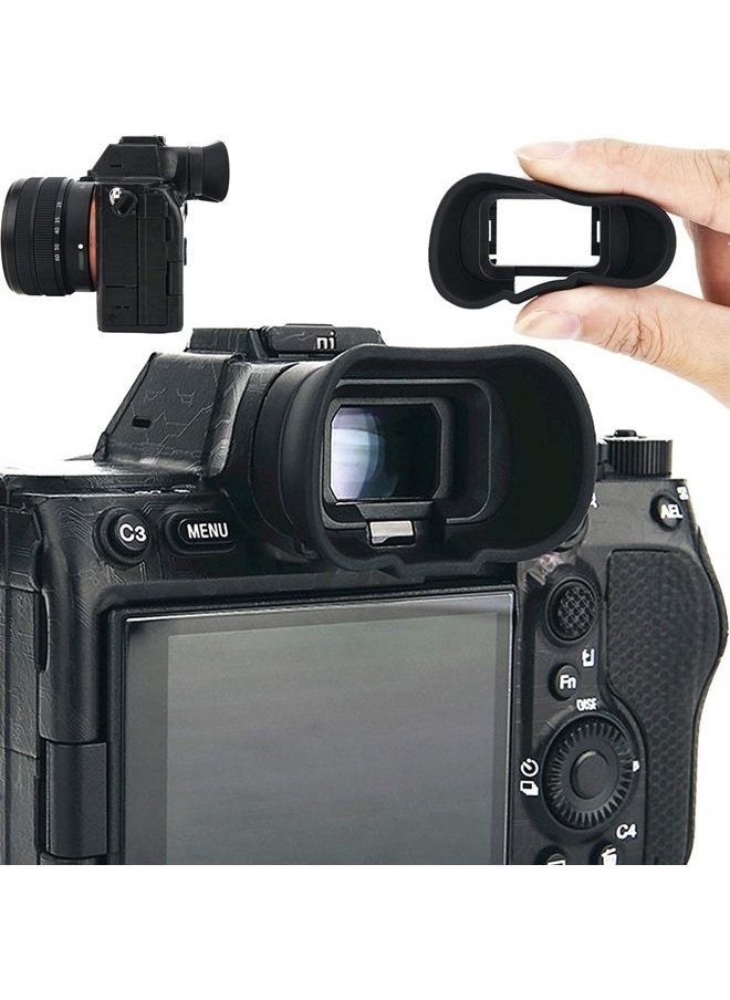 Kiorafoto - Soft Silicon Camera Viewfinder Eyecup Eye Cup Eyepiece Replacement for Sony Alpha A7R V A7RV A7R5 A7 IV A7M4 A7IV A1 & A7S III A7SIII A7S3 ILCE-7SM3 EVF Eyeshade Protector Replaces Sony FDA-EP19 - Image 1