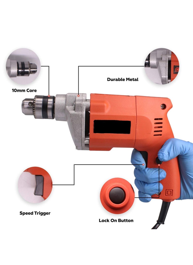 XDLB XDLB ELECTRIC DRILL MACHINE 10MM 5PCS BIT HEAVY DUTY FOR HOME USE AND DRILLING WALL Colours As Per Availability  - Image 2