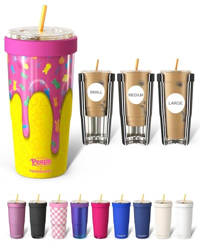 Frost Buddy Togo Buddy 30 oz Stainless Steel Vacuum Insulated Tumbler To Go Coffee Cup Iced Coffee Cups Iced Coffee Sleeve Travel Mug Thermal Cup for Hot Cold Drinks Dunkin Cup Peeps Drip - Image 1