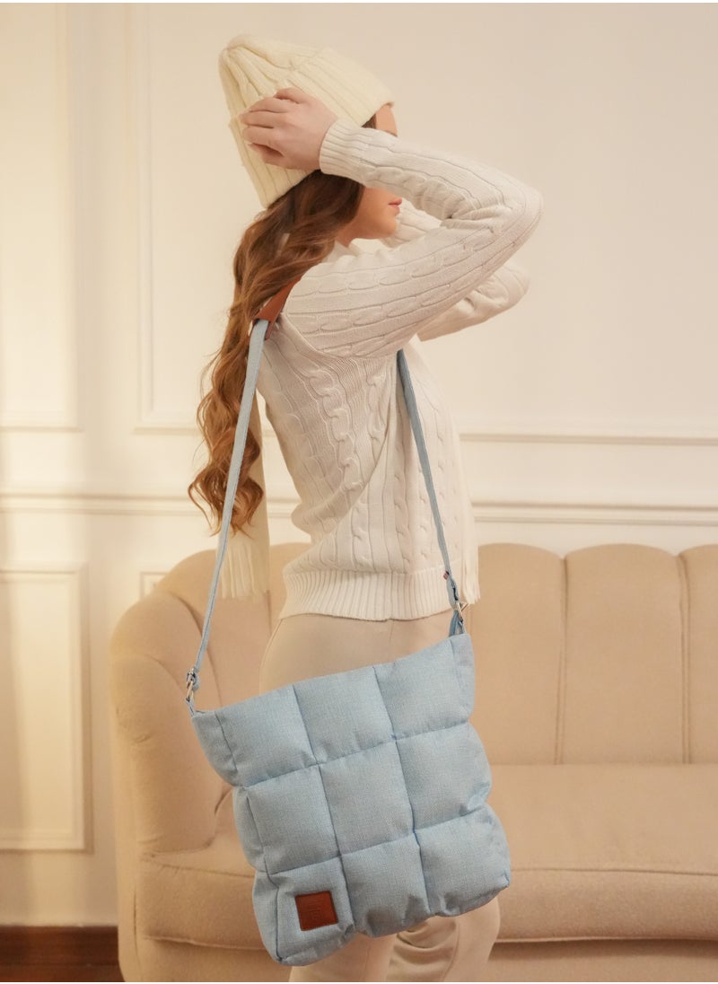 B.S COLLECTION - Elegant and Practical BS Crossbody Bag with a Modern Design in Babyblue. - Image 1