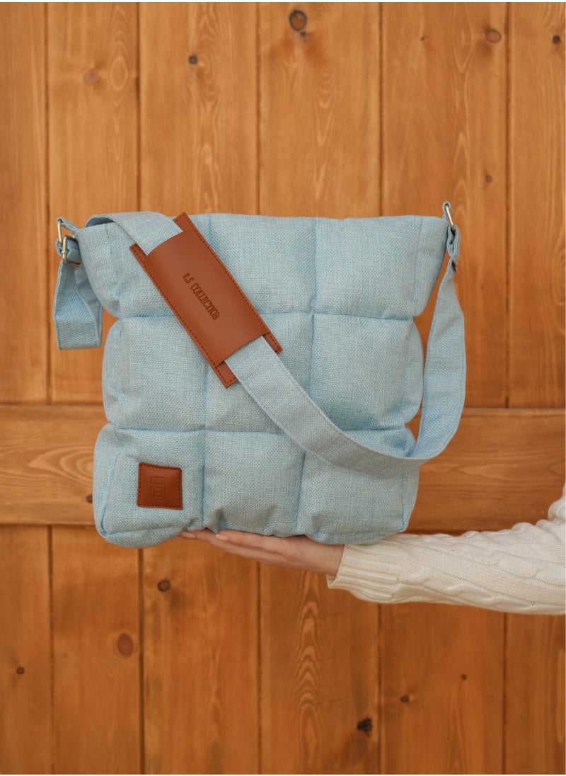 B.S COLLECTION - Elegant and Practical BS Crossbody Bag with a Modern Design in Babyblue. - Image 1