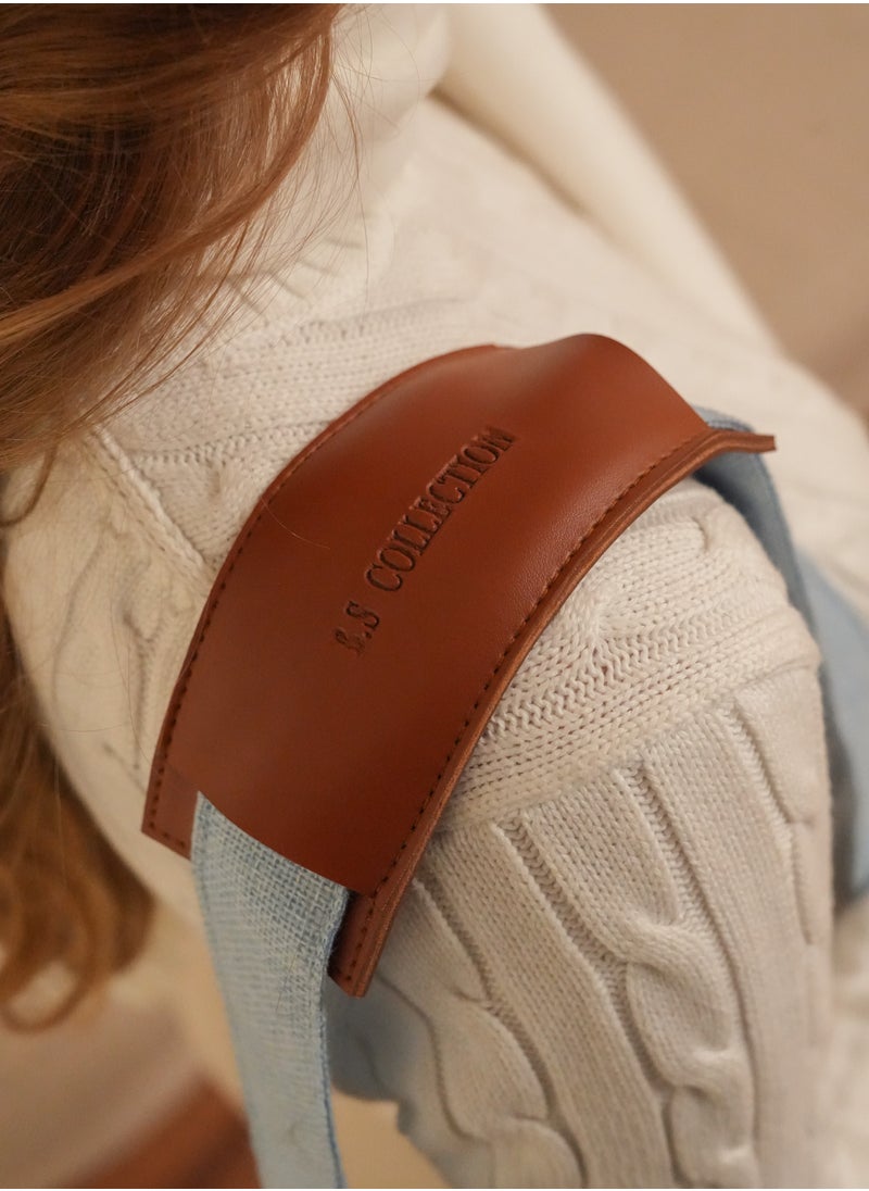 B.S COLLECTION - Elegant and Practical BS Crossbody Bag with a Modern Design in Babyblue. - Image 1