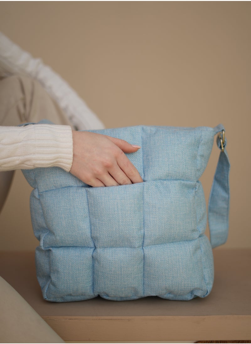 B.S COLLECTION - Elegant and Practical BS Crossbody Bag with a Modern Design in Babyblue. - Image 1