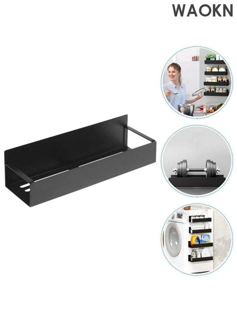 WAOKN Magnetic Spice Rack Organizer for Refrigerator Kitchen Shelf Generous Storage Space Fridge Storage Racks for Seasonings and Miscellaneous Items Easy Arrangement Without Hooks - Image 5
