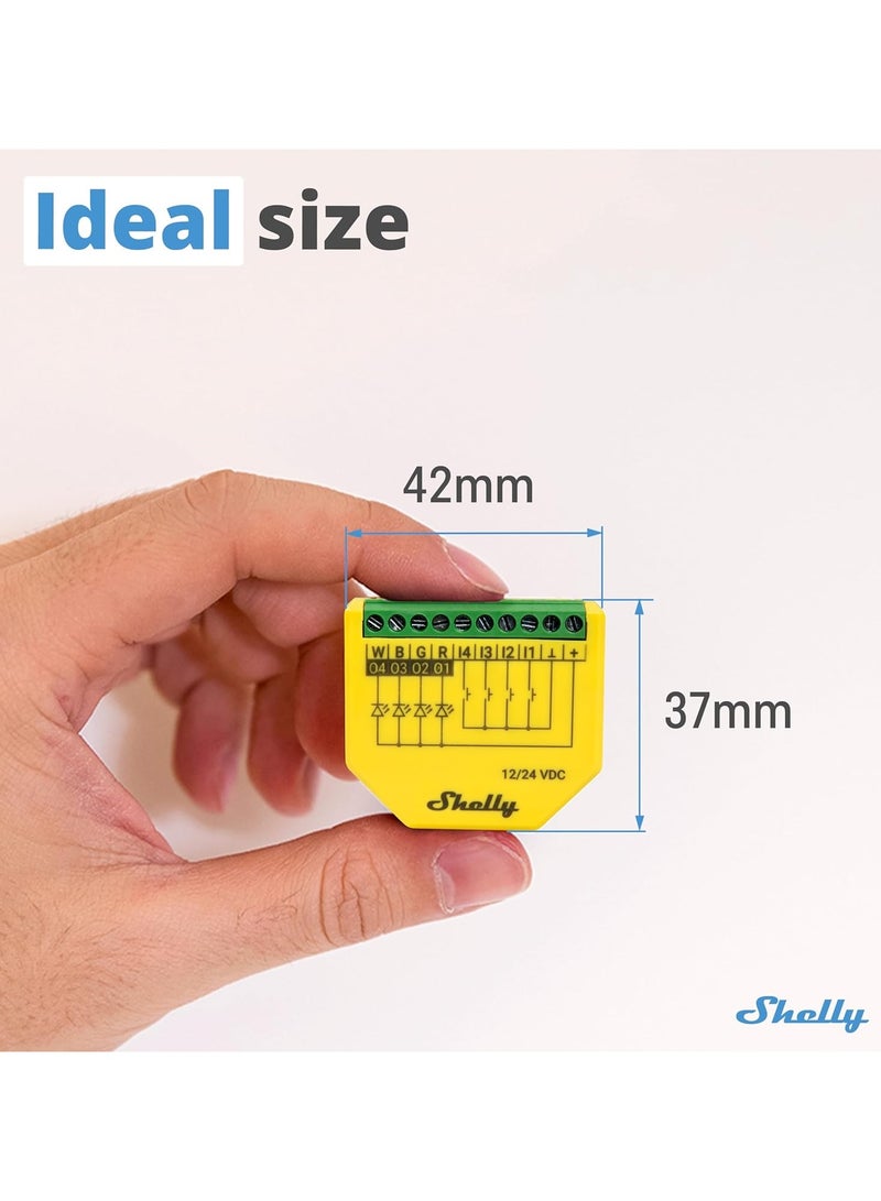 شيلي بلس RGBW PM | جهاز تحكم عن بُعد ذكي يعمل بالواي فاي لشرائط LED RGBW مع قياس الطاقة | أتمتة المنزل | بوابة بلوتوث - Image 2