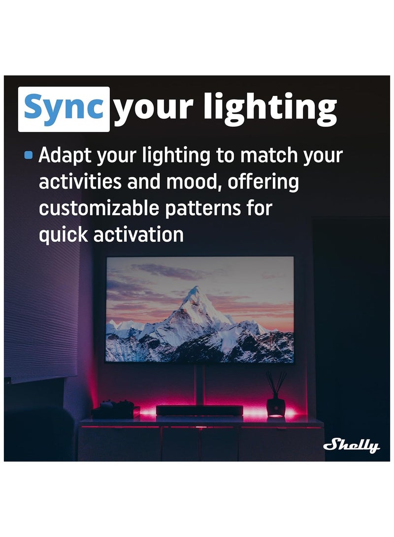 شيلي بلس RGBW PM | جهاز تحكم عن بُعد ذكي يعمل بالواي فاي لشرائط LED RGBW مع قياس الطاقة | أتمتة المنزل | بوابة بلوتوث - Image 4