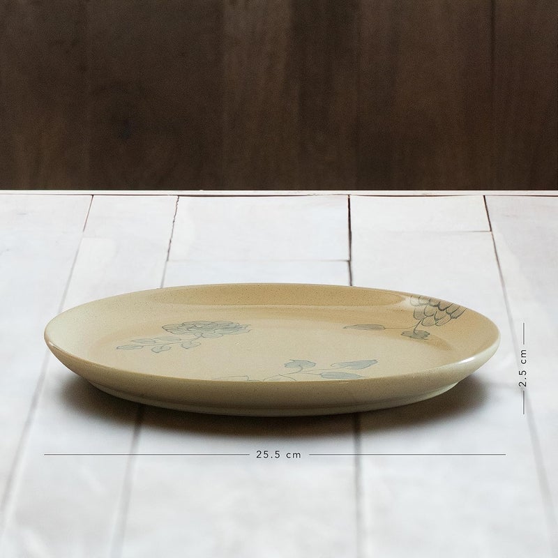 Ellementry Fiore Ceramic Dinner Plate Microwave Oven Freezer and Dishwasher Safe Aesthetic Plates for Breakfast Lunch and Dinner Decorative Crockery for Dining and Gifting Dinnerware - Image 4