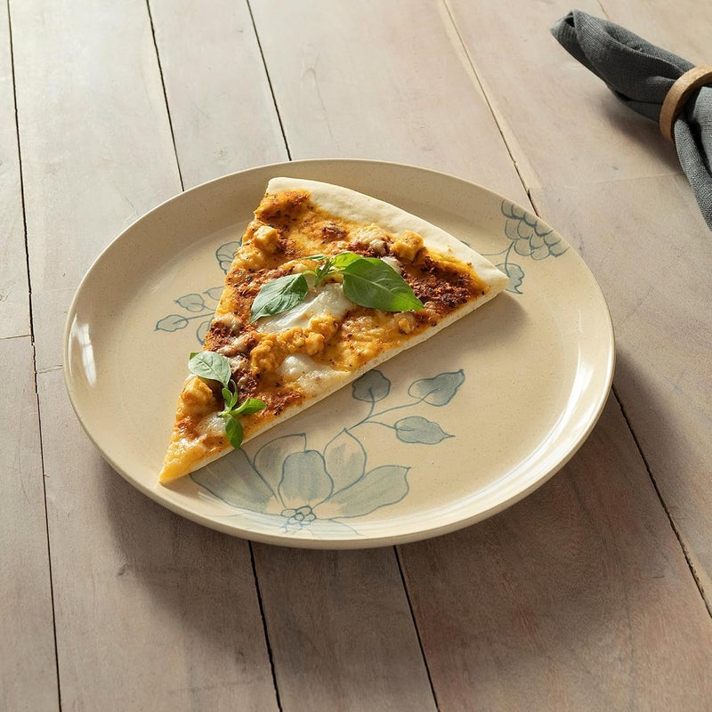 Ellementry Fiore Ceramic Dinner Plate Microwave Oven Freezer and Dishwasher Safe Aesthetic Plates for Breakfast Lunch and Dinner Decorative Crockery for Dining and Gifting Dinnerware - Image 1
