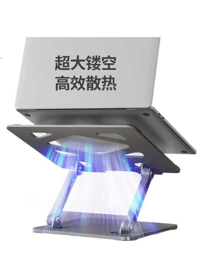 Atscore Laptop Stand, Computer Desk Stand, Suspended Cooling Fan, Desktop Vertical Riser, Carbon Steel Folding Stand Suitable For Huawei, Lenovo, I5, Xiaomi, Apple - Image 2