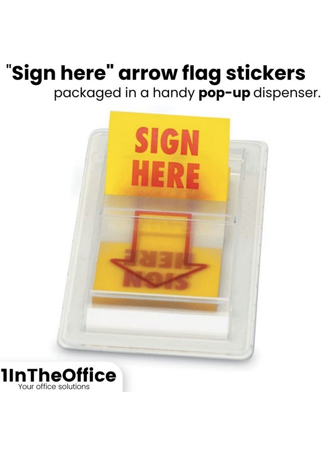 1إن ذا أوفيس علامات تبويب Sign Here، ملصقات/أعلام Sign Here صفراء مقاس 1 بوصة، 500/عبوة (500)  - Image 5