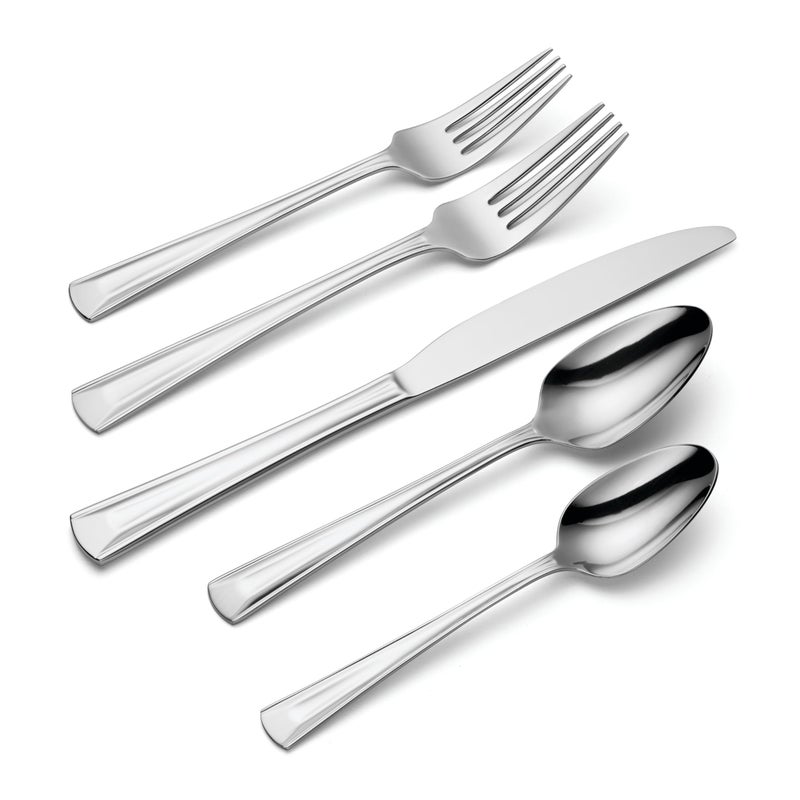 Oneida Cella 42 Piece Everyday Flatware  Service For 8  18/0 Stainless Steel  Silverware Set - Image 2