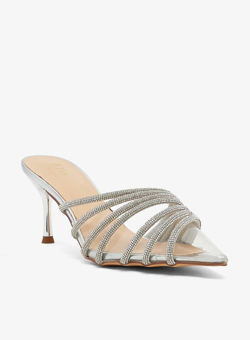 ELLA Clear Diamante Slip On Pump