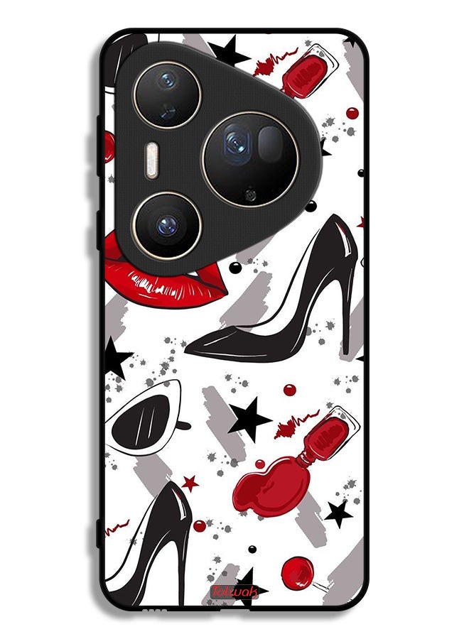 Tolwak Huawei Pura 80 Ultra Protective Case Cover Lipstick And Shoes Art - Image 1
