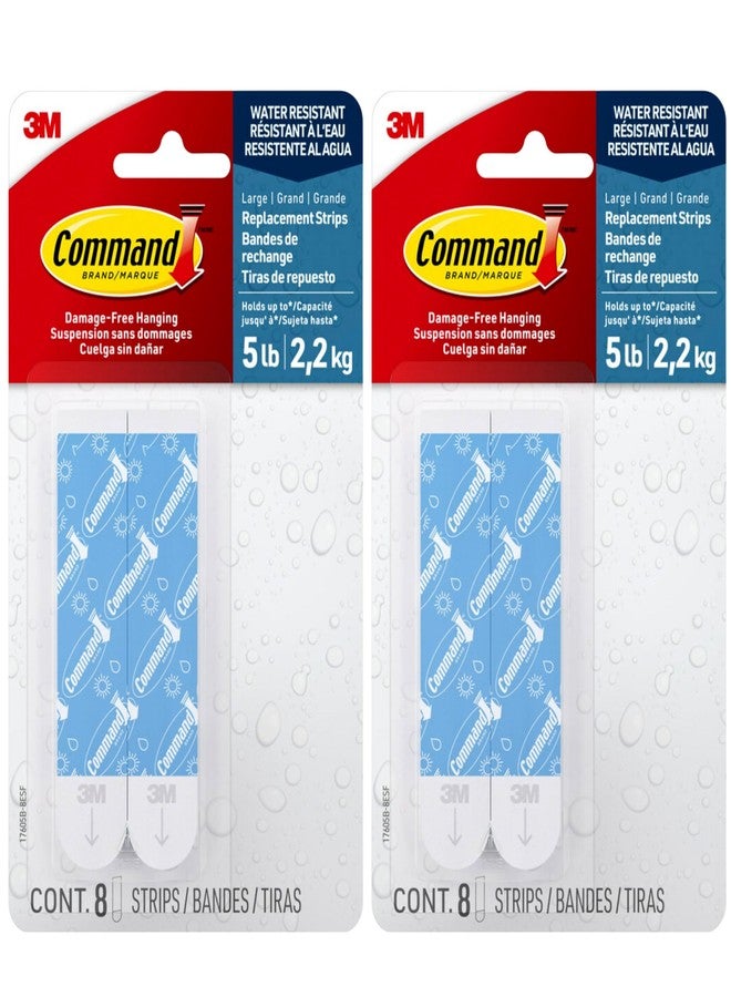 Command Plastic Large Water-Resistant Refill Strips, 12-Strip - Image 1