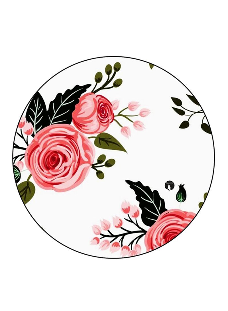 RKN Flowers Printed Mouse Pad Round  Multicolour