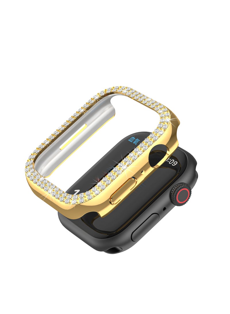 غلاف مقاوم للماء مع واقي شاشة لساعة AppleWatch 44 مم 4/5/6/6/SE مدمج به زجاج مقوى مدمج في غلاف زجاجي صلب من الكمبيوتر الشخصي غطاء حماية كامل - Image 2