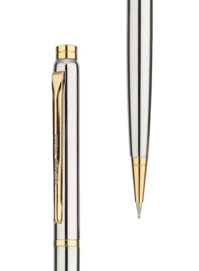 Oliver Prime CN G Executive Ball Pen – Premium Chrome Finish with Gold Detailing & Smooth Twist Action - Image 3