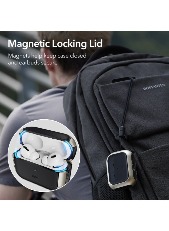 ESR for AirPods Pro 2 Case, Compatible with Airpods Pro Case 2nd / 1st Generation (2023/2022/2019), Compatible with MagSafe, Full Drop Protection Cover with Lanyard Titanium - Image 3