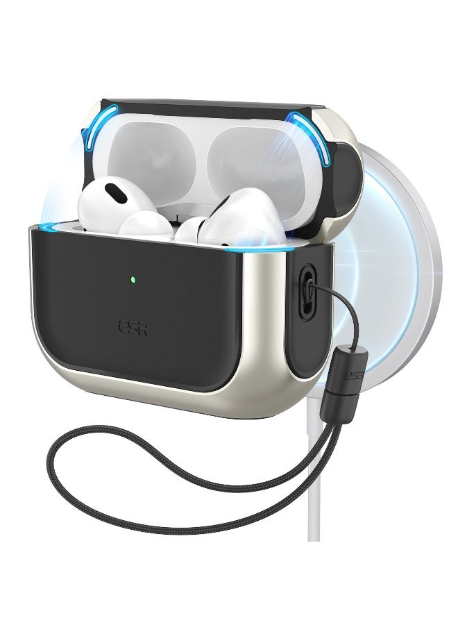 ESR for AirPods Pro 2 Case, Compatible with Airpods Pro Case 2nd / 1st Generation (2023/2022/2019), Compatible with MagSafe, Full Drop Protection Cover with Lanyard Titanium - Image 1