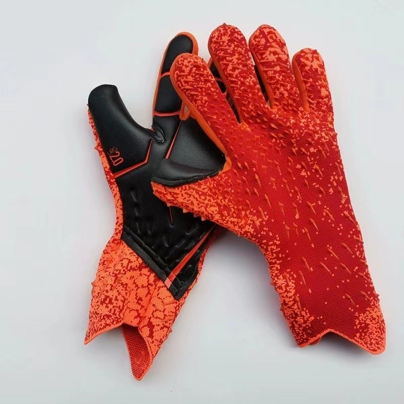 Generic Professional Goalkeeper Gloves Full Latex Non-Slip Orange 
