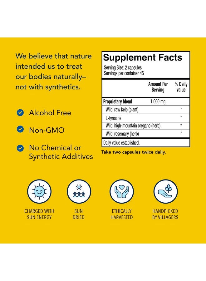 North American Herb & Spice Thyroset 90 Capsules Wild Kelp & Herbs Blend Healthy Thyroid Support Contains Trace Minerals Natural Iodine Antioxidants & Amino Acids 45 Servings - Image 5