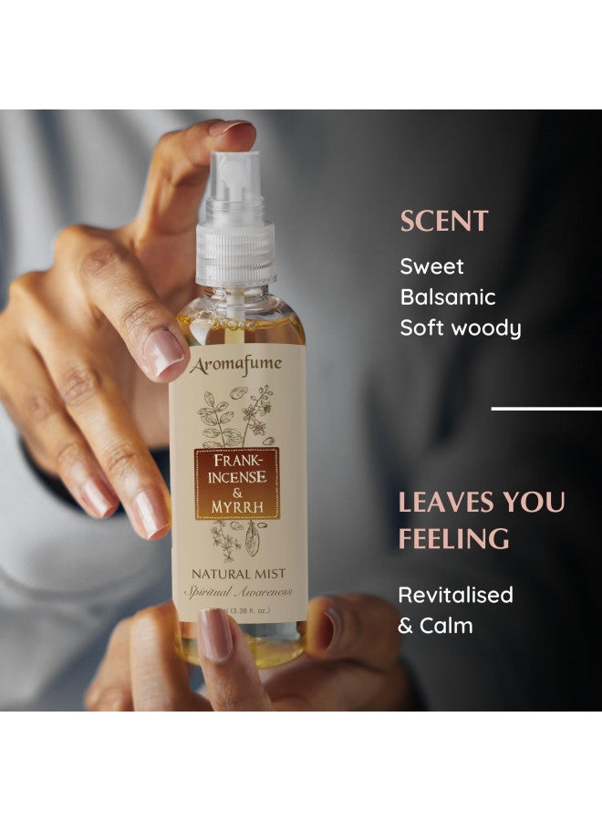 Aromafume Aromafume Frankincense & Myrrha Natural Resin Mist Spray 100 ml / 3.3oz | Ideal for deep Relaxation, Spirituality & Rituals | Made with Pure Resin from Somalia | Non-Alcoholic, Non-Toxic & Vegan  - Image 2