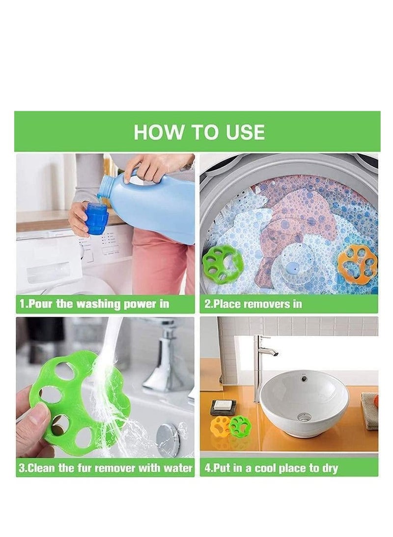 SYOSI Pet Hair Remover, Fur Zapper Pet Fur Catcher For Laundry Clothes Carpet Bedding, Pet Fur Remover Available In Washing Machine, Reusable Dog Cat Lint Remover 4Pcs - Image 3