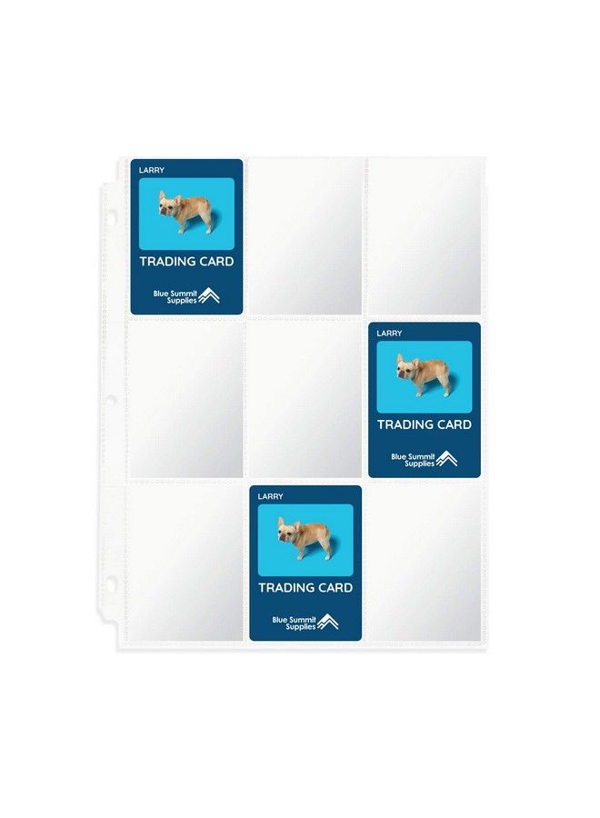 Blue Summit Supplies Baseball Card Sleeves 900 Pockets Binder Sheets For Protecting Business Cards Collector Card Sleeves 100 Pack - Image 5