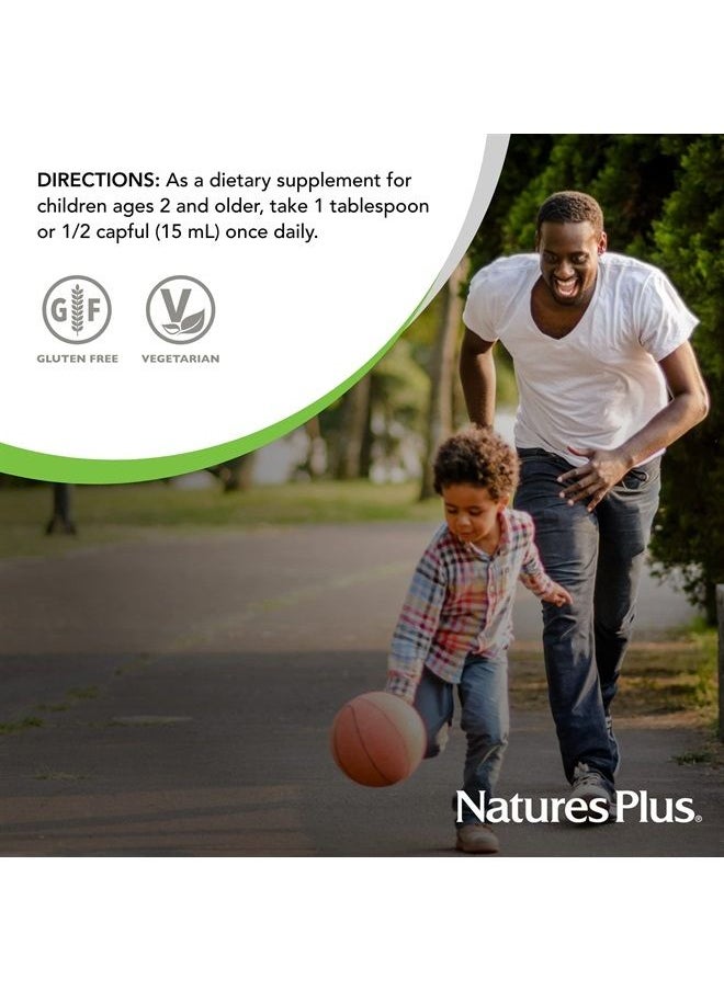 Nature's Plus - NaturesPlus Animal Parade Children's Liquid Multivitamin - Tropical Berry Flavor - 8 fl oz - Whole Food Supplement - Vegetarian, Gluten Free - 16 Servings - Image 1