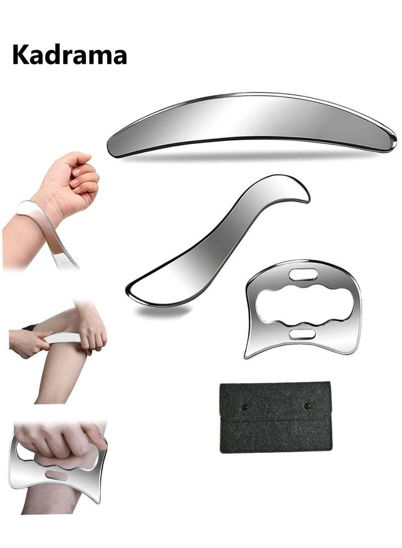 KADRAMA Muscle Scraper Set, Scraping Massage Tools for Physical Therapy, Scar Tissue and Myofascial Release 3pcs - Image 1