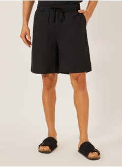 Styli Plain Linen Blend Relaxed Fit Shirt and Shorts Co-Ords  - Image 5