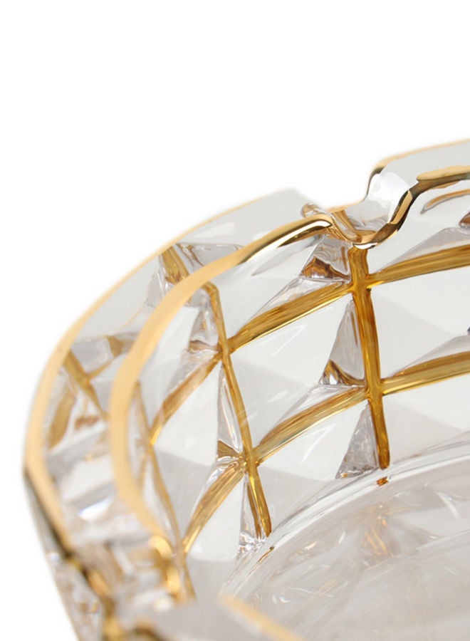 NIBEMINENT Crystal Quality Glass Ashtray Multicolour 16x15x5cm - Image 3