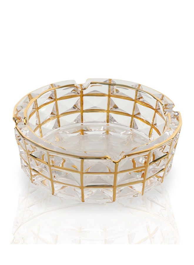 NIBEMINENT Crystal Quality Glass Ashtray Multicolour 16x15x5cm - Image 2