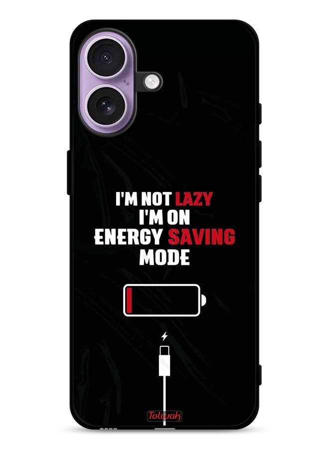 Tolwak Apple iPhone 17 Protective Case Cover I Am Not Lazy I Am On Energy Saving Mode - Image 1