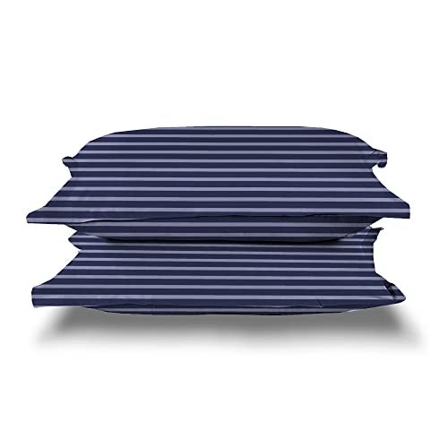 Mytrident Urban Comfort Pillow Covers Set of 2, 144 TC, 100% Cotton, Modern Indigo - Image 3